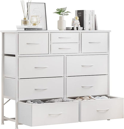 LUMTOK 10-Drawer Dresser, Fabric Storage Dressers Drawers by LUMTOK