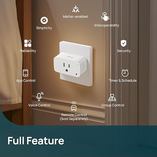 Linkind Matter Smart Plug with LED Night Light, Work with Alexa, Apple Home - Image 8