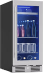 Zephyr Presrv 15" Slim Wine Fridge & Beverage Refrigerator Single Zone Under by Zephyr