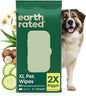 Earth Rated XL Pet Wipes for Dogs & Cats, Unscented Hypoallergenic, 60 Ct by EarthRated