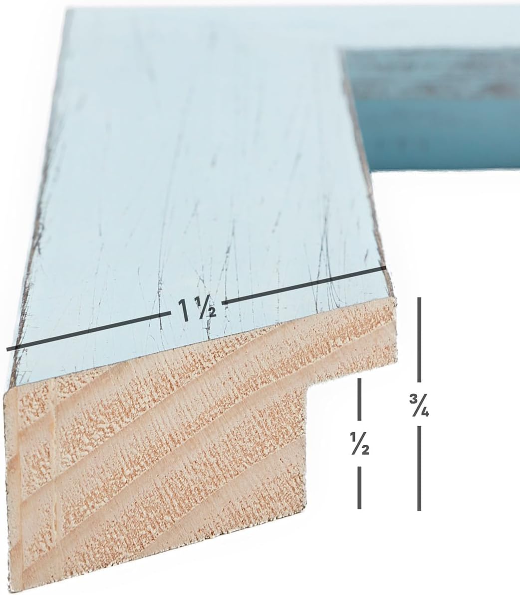 Craig Frames 30x40 Rustic Sky Blue Poster Frame, Wall Decor for Photos | A lightweight, shatter resistant acrylic front, made in the USA for a gallery display