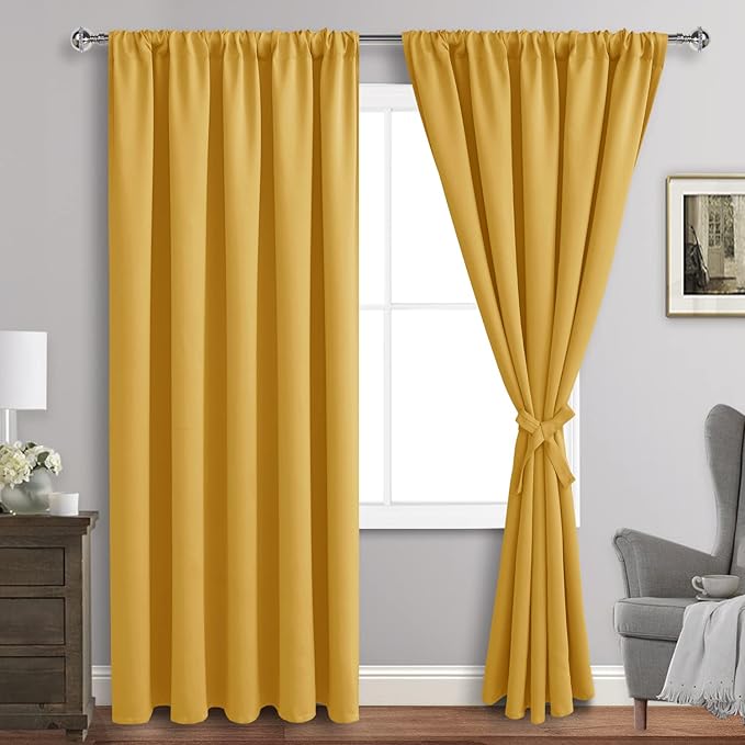 JIUZHEN Blackout Curtains for Bedroom by JIUZHEN