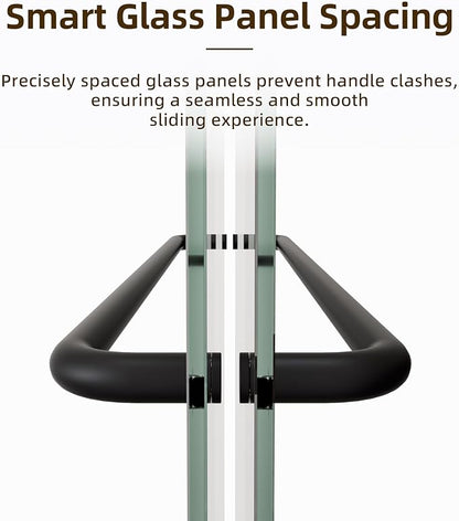 Shower Door, Royal Guard 44-48" W x 70" H Semi-Frameless Double Sliding Glass - Image 3
