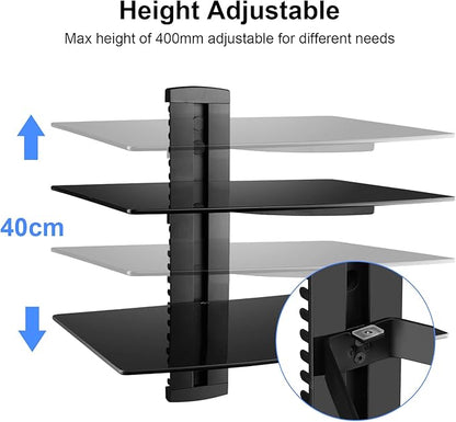 Suptek Glass Floating Shelves, TV Wall Mount - Image 5
