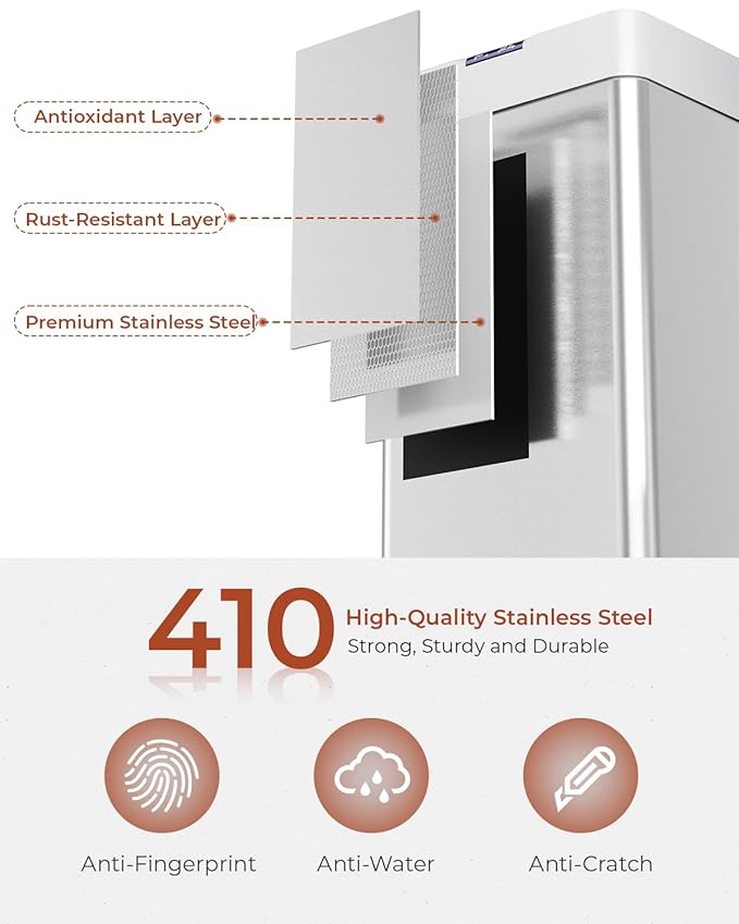 TLSUNNY 18.5 Gallon Motion Sensor Trash Can, Touchless Automatic Garbage Can - Image 4