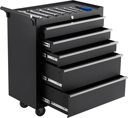 IDEALHOUSE Rolling Tool Chest, 5 Drawers Tool Storage Cabinet, Toolbox by IDEALHOUSE