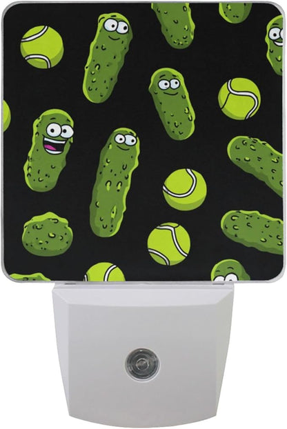 Pigsaly Led Night Light Cartoon Pickle Ball Night Light Plug in Wall Lamp Smart by Pigsaly