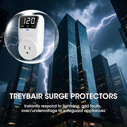 Smart Surge Protector Voltage Stabilizer Fireproof UL94V-1 Wall Mount Surge - Image 2