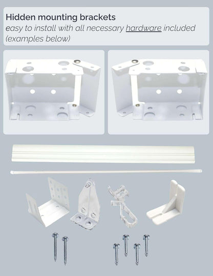 Cordless 2" Faux Wood Blind White 60 W x 72 H, Partial Inside Mount (Arrives ½ Inch Narrower)
