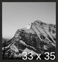 Frame It Easy 33 x 35 Coffee Wood Frame by FrameItEasy
