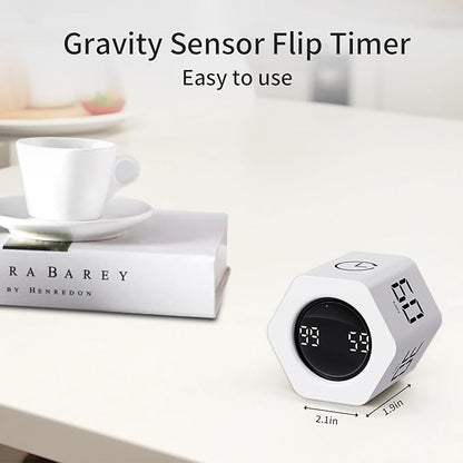 Productivity Timer Flip Gravity Sensor Cube Timer Countdown & Countup, Mute & - Image 7