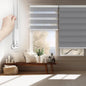 FOIRESOFT Standard Custom Blackout Zebra Roller Blinds Dual Layer Privacy Shade by Foiresoft