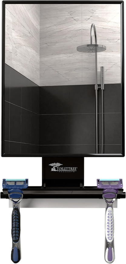 ToiletTree Products Fogless Shower Mirror - Anti-Fog Mirror - Adjustable Shaving Mirror with a Squeegee - Rust-Proof, Impact-Resistance Bathroom Shower Mirror - Tall