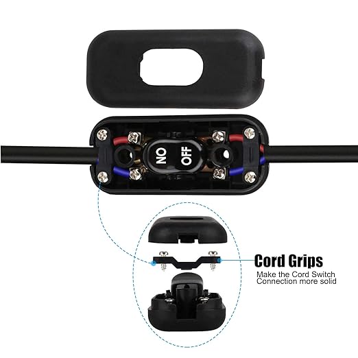 Inline Cord Switch 2 Pack, AC 250V 6A On/Off Lamp Control Appliance Switch - Image 2