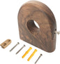Eraecho,Semi-circle,Solid Wood Black Walnut Curtain Rod Bracket, 1.25 Inch Aperture for Roman Pole, Formaldehyde-Free Natural Finish, Quick Installation Removal, for Living Room Bedroom (Black Walnut)