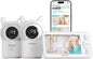 ieGeek Baby Monitor with 2 Cameras, Upgraded Night Vision/PTZ/2-Way Audio/Auto by ieGeek