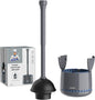 MR.SIGA Toilet Plunger with Holder, Heavy Duty Plunger with Sturdy Handle by MRSIGA