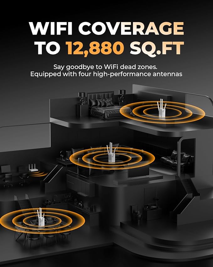 WiFi Extender, WiFi Extender Signal Booster Dual-Band Wireless Repeater - Image 3