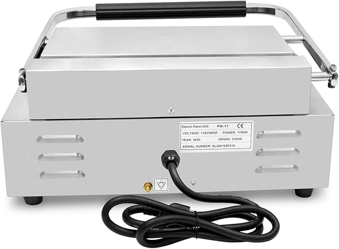 KWS PM-17 Premium 110V Electric Commercial 1700W Panini Grill - Image 4