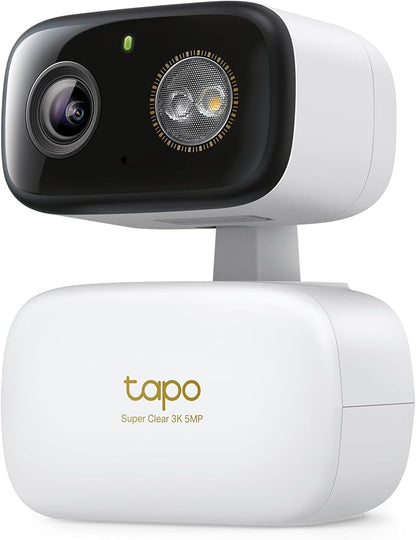 Tapo 3K 5MP Pan/Tilt Indoor/Outdoor Security Camera, Free Person/Vehicle/Baby by Tapo