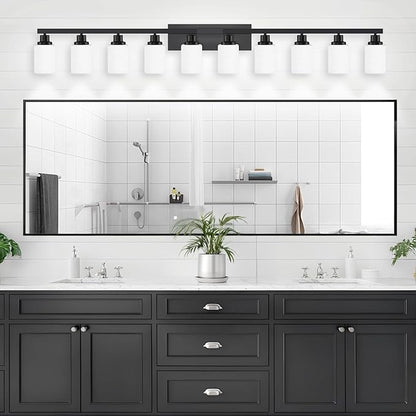 DIKAIDA 10 Light Bathroom Vanity Lights Over Mirror, 65.4 inch Black Vanity - Image 2