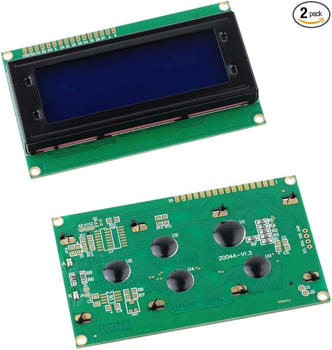 DIYmalls 2004 LCD Display Module DC 5V 20x4 White Character Blue Backlight by DIYmalls