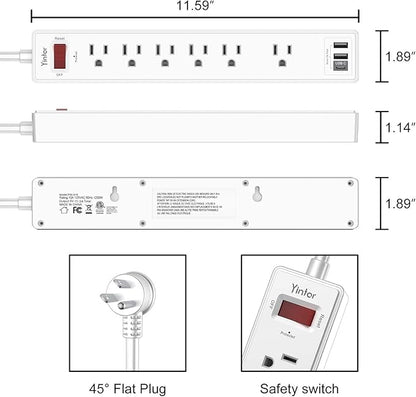 20Ft Power Strip Surge Protector - Image 7