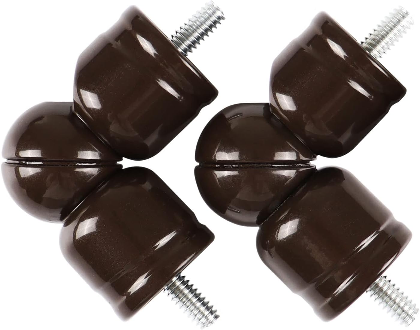 Corner Connector 2 Pack for 1" and 7/8" Diameter Rod, Bronze | Durable Metal Material, 360° Rotatable Elbow Connectors, Fit for Corner and Bay Window Curtain Rods