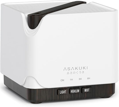 ASAKUKI Essential Oil Diffuser, Auto-Off Safety Switch, and 7 LED Light Colors by ASAKUKI