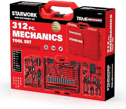 STARWORK TRUE MECHANIC 312-Piece Mechanics Tool Set and Socket Set, Professional - Image 7