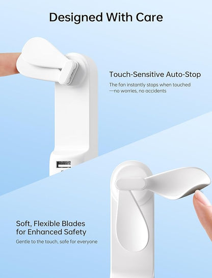 JISULIFE Handheld Mini Fan, 3 IN 1 USB Rechargeable Portable Fan - Image 7