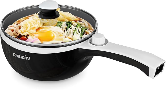 Dezin Hot Pot Electric Upgraded, Non-Stick Sauté Pan, Rapid Noodles Electric Pot by DEZIN