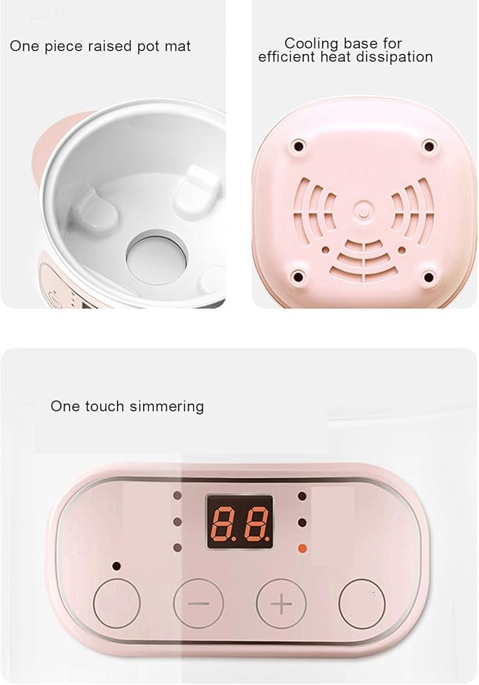 1L Ceramic Electric Stew Pot, 200W Cooker, Electric Cooking Pot - Image 8