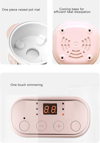 1L Ceramic Electric Stew Pot, 200W Cooker, Electric Cooking Pot - Image 8