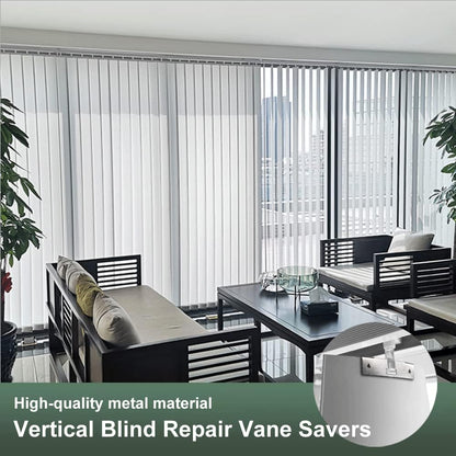 Vertical Blind Repair Vane Savers, Electroplated Vertical Blinds Repair Kit, Vertical Blind Repair Clips for Vertical Blinds Replacement Slats (20 PCS)