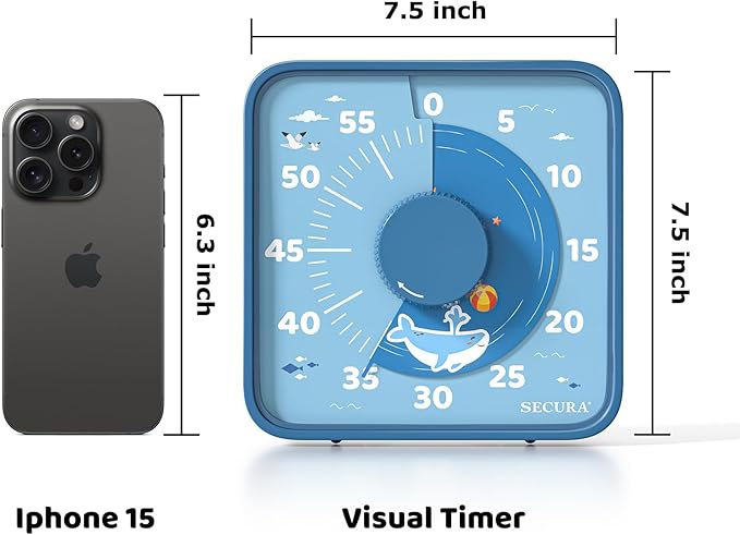 Secura 7.5-Inch Animal Pattern Visual Timer - Image 7