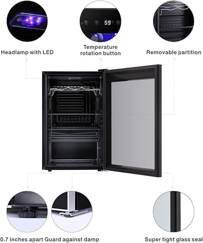 Antarctic Star 36 Bottle Wine Cooler/Cabinet BeverageRefrigerator Small Mini - Image 3