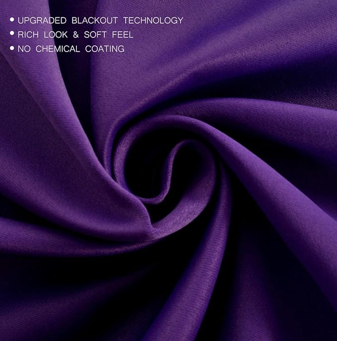 MIUCO 2 Panels Room Darkening Thermal Insulated Grommet Window Blackout Curtains - Image 4