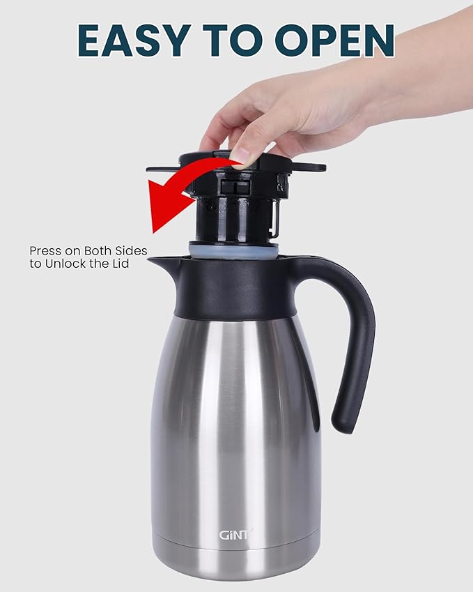GiNT 51Oz Stainless Steel Thermal Coffee Carafe - Image 5