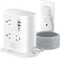 Overtop Tower Power Strip with Surge Protection, Nightlight Flat Plug Power by OVERTOP