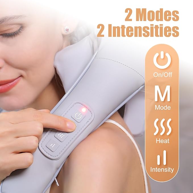 Electric Shiatsu Back and Neck Massager, Cordless Shoulder Massager - Image 5