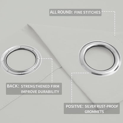 Easy-Going Blackout Curtains for Bedroom, Solid Thermal Insulated Grommet and - Image 4