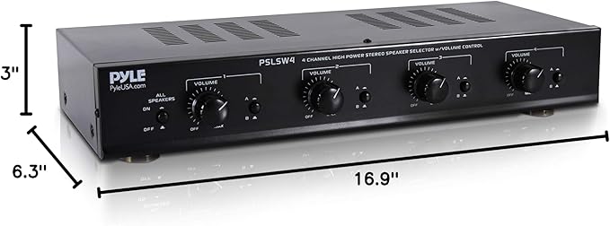 Pyle 4 Channel Speaker Selector Switch - Image 8
