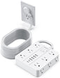 Power Strip Surge Protector 23ft Extension Cord, SMNICE Flat Plug by SMNICE