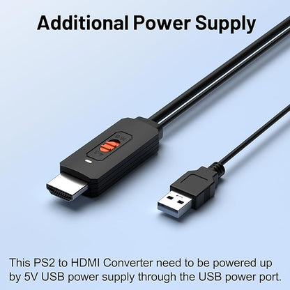 Arector HDMI Cable for PlayStation 2, PS2 to HDMI Adapter for HDTV HDMI Monitor - Image 5