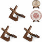 ANBOXIT Bowl Stands for Display, 3 Pack 3.5 Inch Plate Holder, Wooden Easel by ANBOXIT