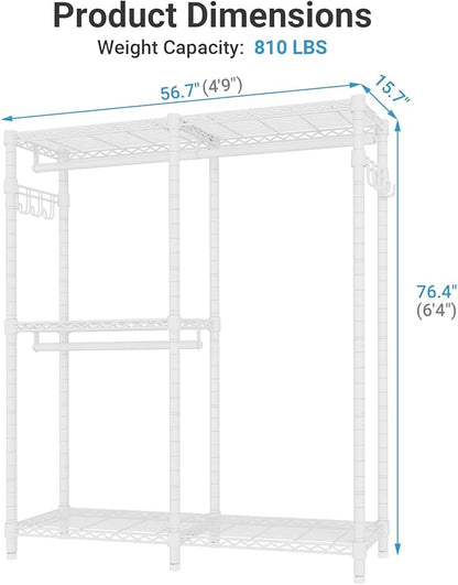 VIPEK V4 Garment Rack for Hanging Clothes, Portable Wardrobe Freestanding - Image 4