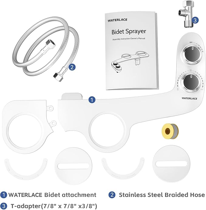 Bidet Attachment for Toilet Sprayer, Self-Cleaning Dual Retractable Nozzles - Image 7