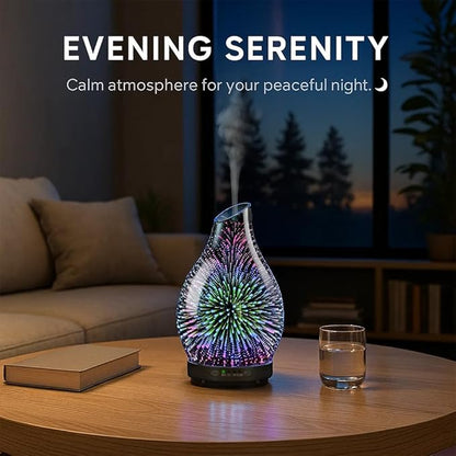 Essential Oil Diffuser & Essential Oils Set, Glass Aromatherapy Diffuser - Image 3