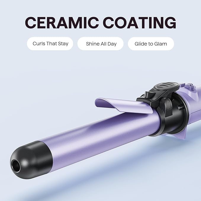 Wavytalk 1 Inch Rotating Curling Iron, Curl Cycle, Automatic Curling Wand - Image 4